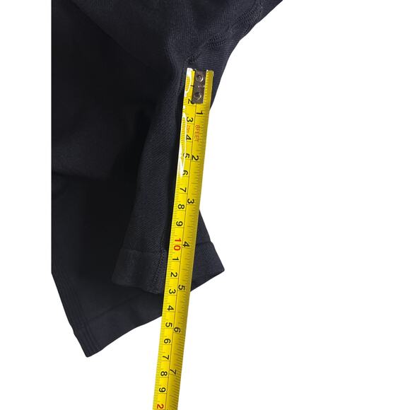 OQQ Ribbed Seamless Biker Shorts Black Size L High Waist 90s Nylon Spandex - Picture 5 of 7